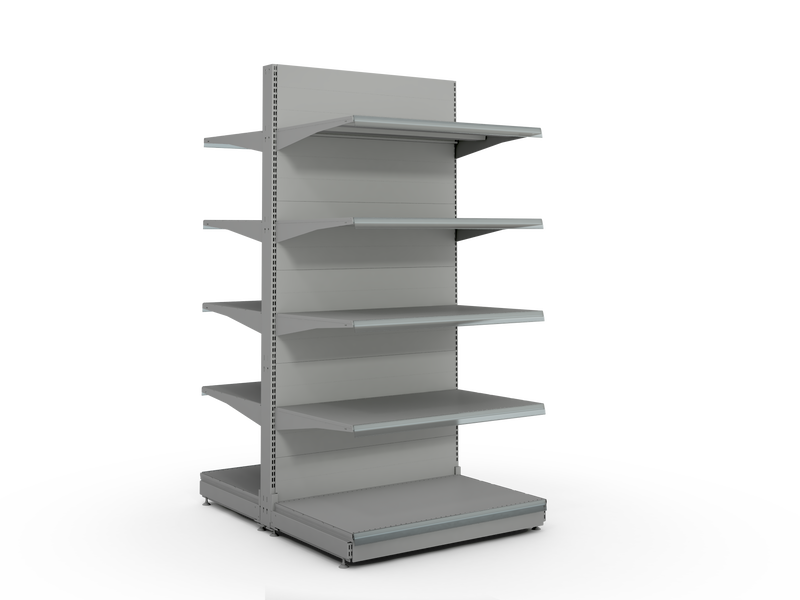 METAL GONDOLA 2 SIDES - HEIGHT 1500 MM - 4 X 2 SHELFVES