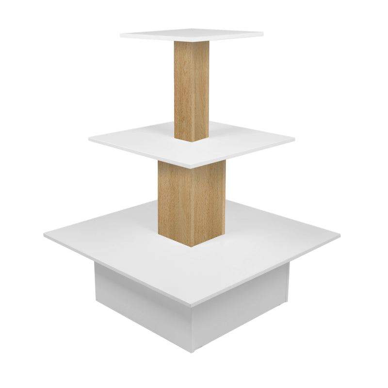 Pyramid Table White/Oak 900 x 900 mm