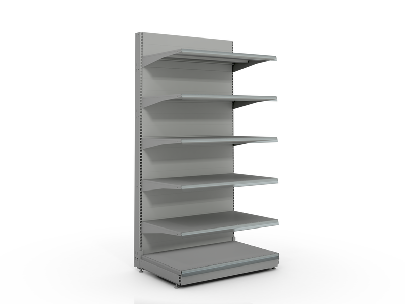 METAL WALL SHELVING - HEIGHT 1500 MM - 5 SHELFVES