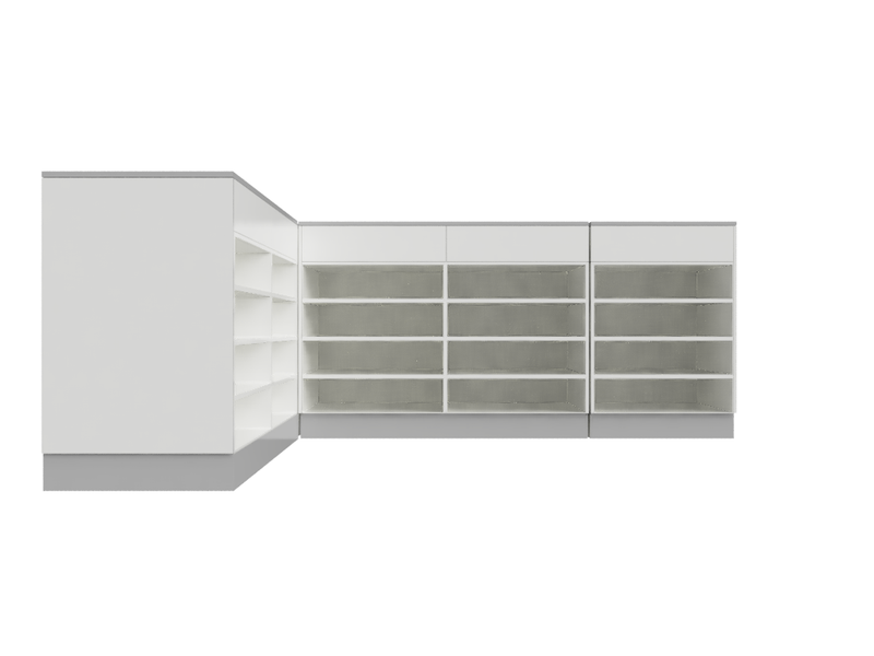 Flexi Counter Grey L- Shape