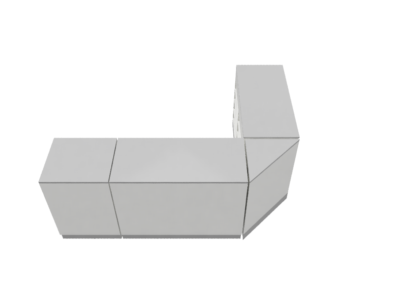 Flexi Counter Grey L- Shape