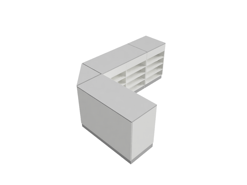 Flexi Counter Grey L- Shape