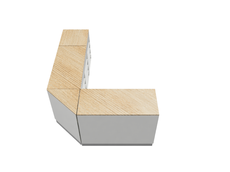 Flexi Counter Oak L- Shape