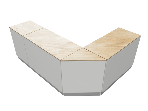 Flexi Counter Oak L- Shape