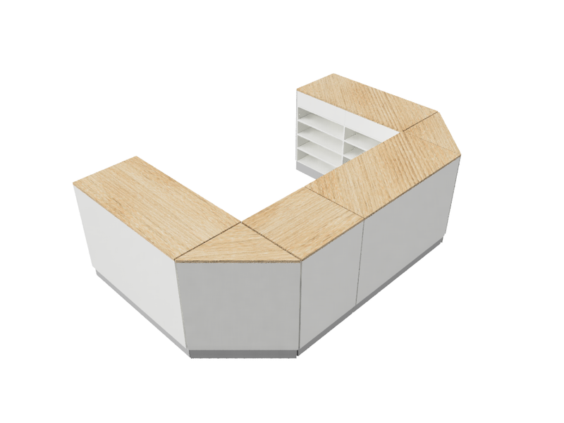 Flexi Counter Oak U-Shape