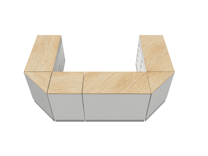 Flexi Counter Oak U-Shape