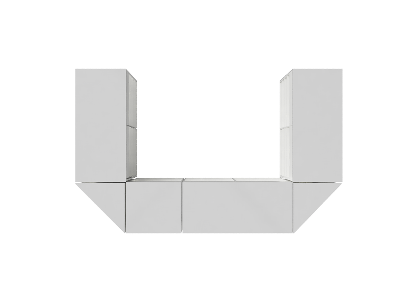 Flexi Counter Grey U-Shape