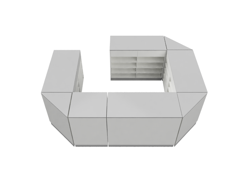 Flexi Counter  Grey Circle Shape