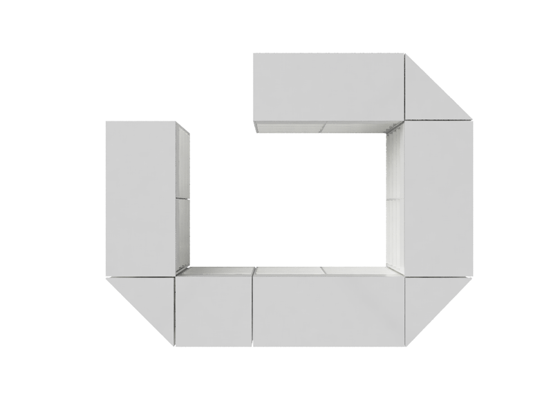 Flexi Counter  Grey Circle Shape