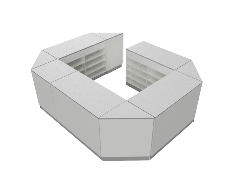 Flexi Counter  Grey Circle Shape